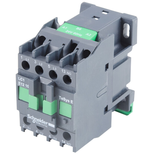 An ARY Vacmaster intermediate relay with grey and green terminals.