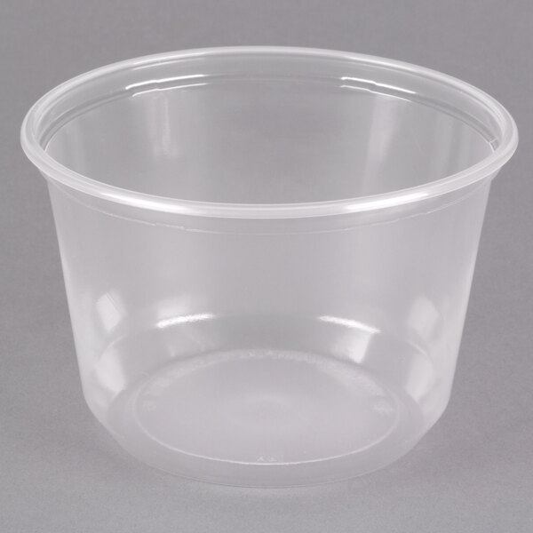 clear round plastic containers