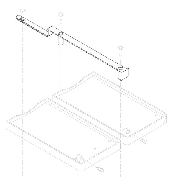 A white metal piece for a Bunn Ultra 2 machine.
