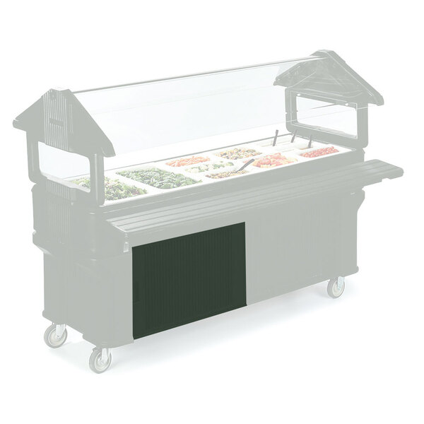 A white rectangular food bar door with a clear panel.