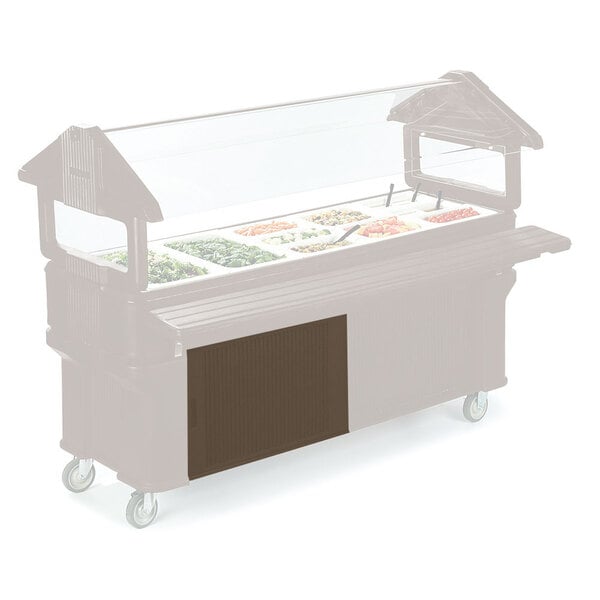 A Carlisle brown door for a portable food bar.
