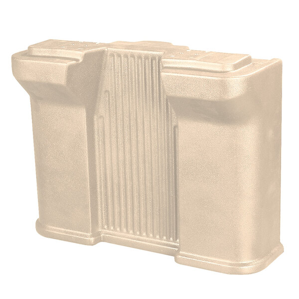 A beige plastic leg for a Carlisle portable food bar.