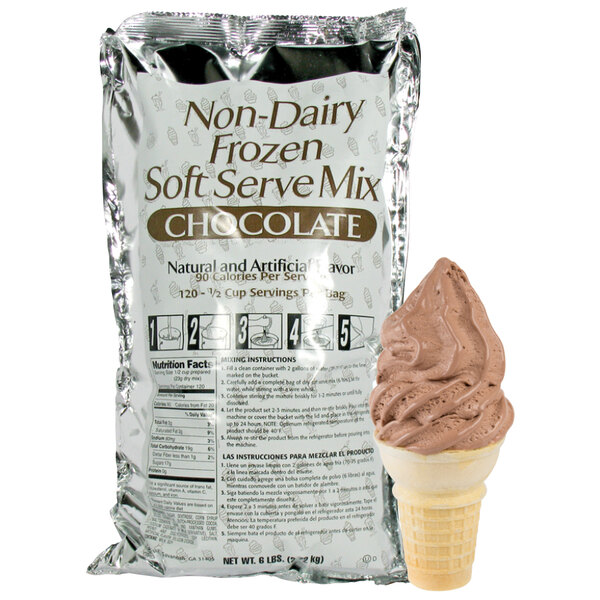 Chocolate NonDairy Soft Serve Ice Cream Mix 6/Case