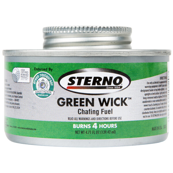 Sterno 10120 4 Hour Green Wick Chafing Fuel with Safety Twist Cap 24/Case