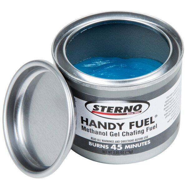 Sterno 20100 45 Minute Handy Fuel Methanol Gel Chafing Fuel 144/Case