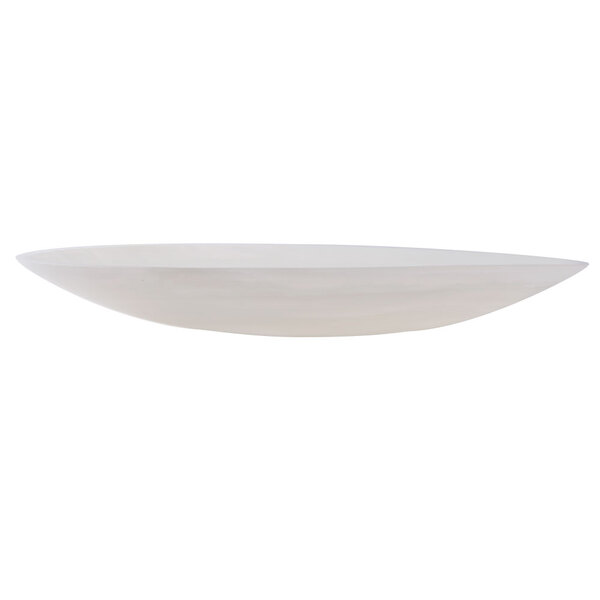An American Metalcraft Translucence Collection round platter in white.