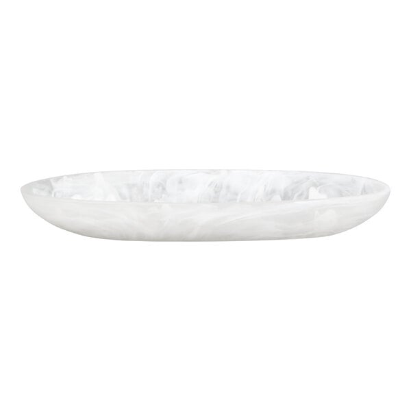 American Metalcraft Translucence Collection 1.5 Qt. White Oblong Plastic Bowl