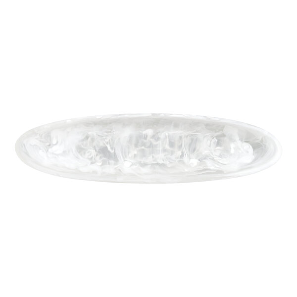 American Metalcraft Translucence Collection 1.5 Qt. White Oblong Plastic Bowl