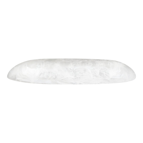 American Metalcraft Translucence Collection 1.5 Qt. White Oblong Plastic Bowl