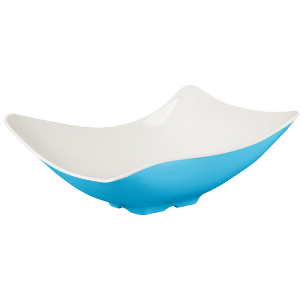 a blue and white bowl