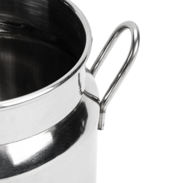 An American Metalcraft stainless steel milk can creamer.