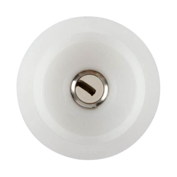 The white plastic Waring Clutch for juicers with a keyhole.