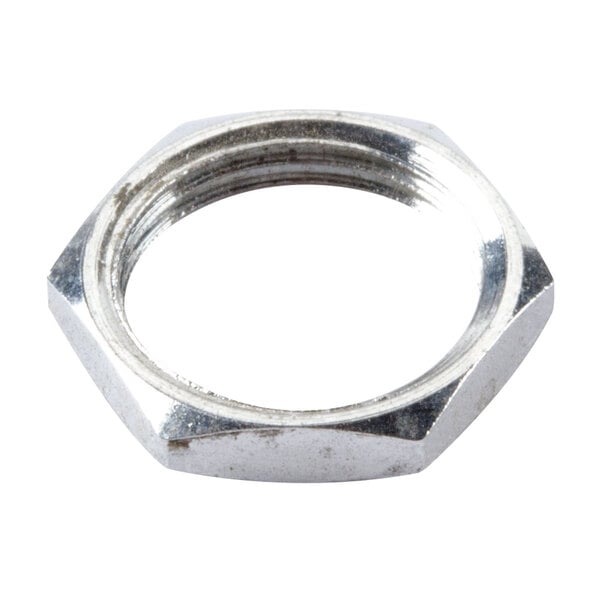 A close-up of a Waring hex nut.