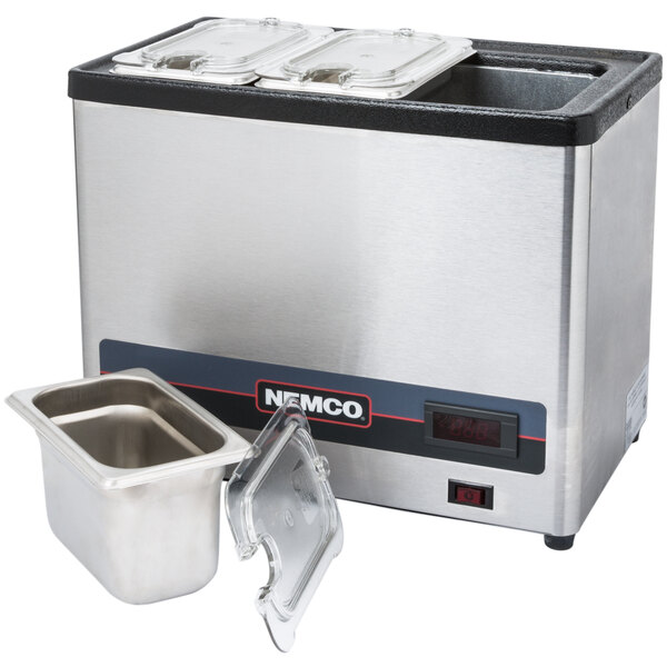 Nemco 90203 Countertop Cold Condiment Chiller with Three 1/9 Size Food