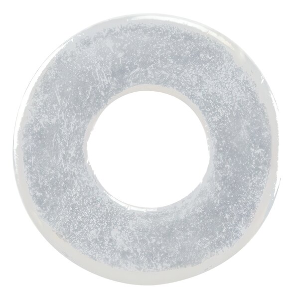 A white Waring washer with a hole in the middle.