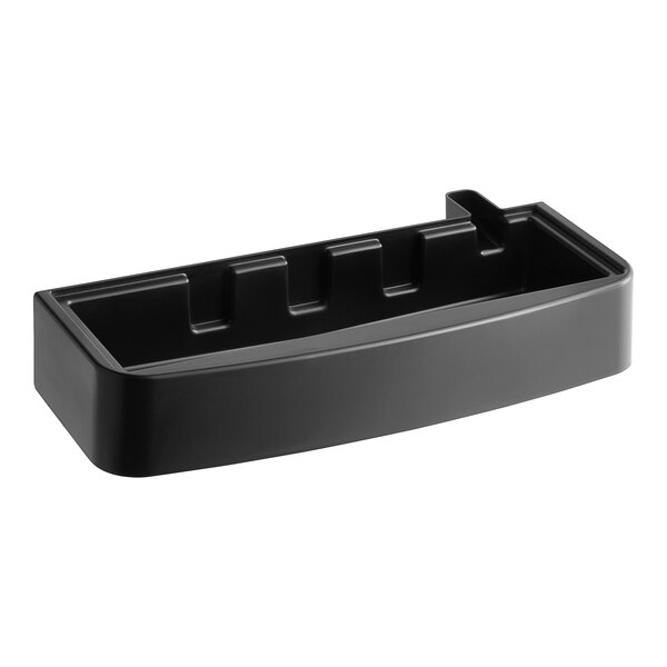 A black plastic drip tray for Bunn refrigerated beverage dispensers.