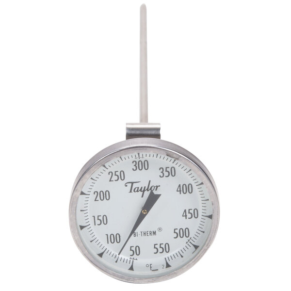Taylor 6084J8 8" Candy / Deep Fry Probe Thermometer with Pan Clip