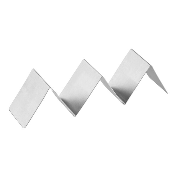 A metal stand with two or three compartments for tacos.