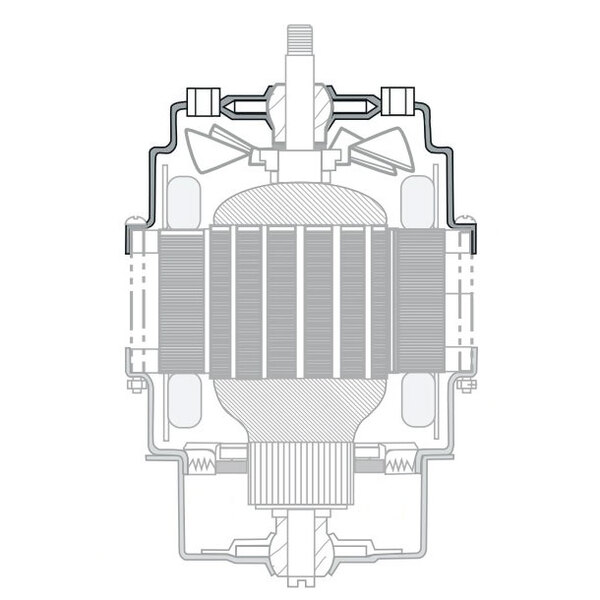 A drawing of a Waring top end bell for a blender.