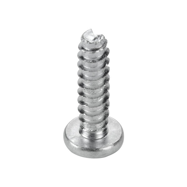 A close-up of a Waring screw with a metal head.