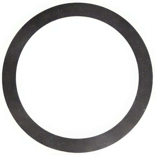 A black rubber cushion ring with a black circle.