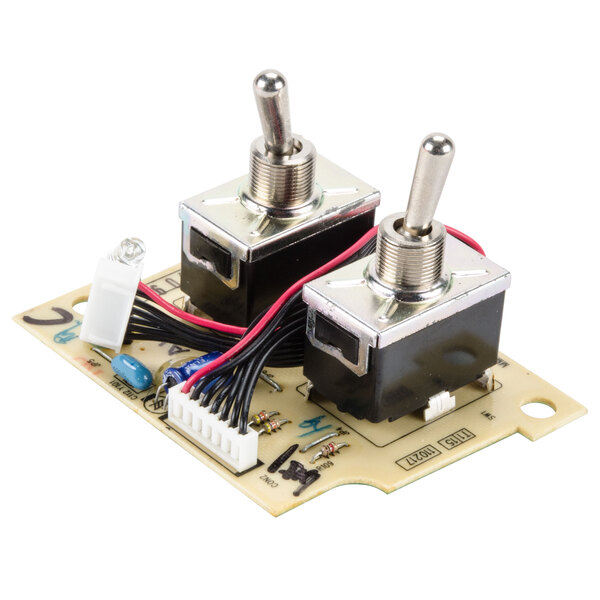A Waring switch panel with two toggle switches.