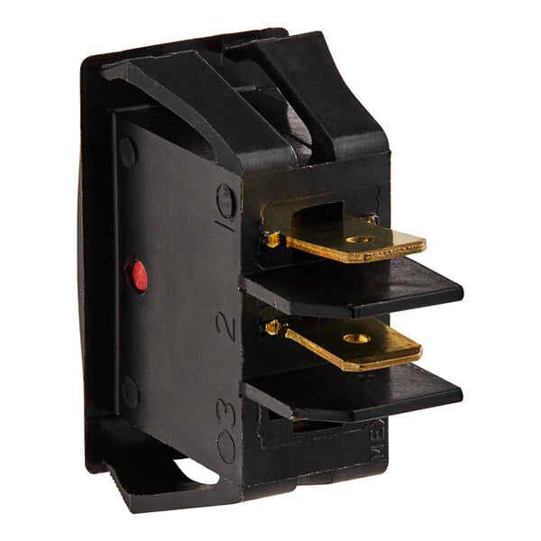A Bunn On / Off rocker switch with two red wires.