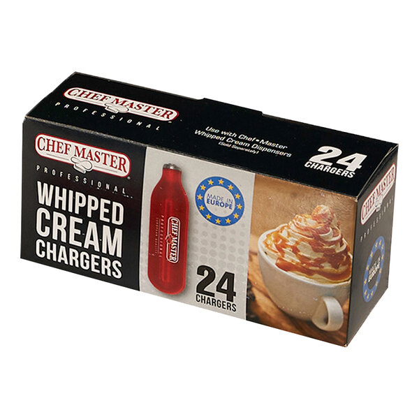 Chef Master N2O Cartridge for Whipped Cream Dispensers - 24/Box
