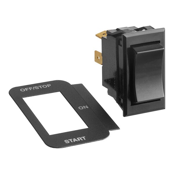 A black and white On/Off/Start switch kit with a start button.