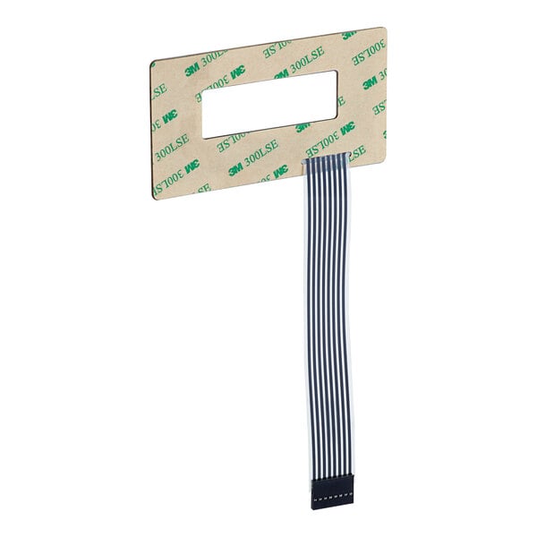 A Bunn membrane switch with a ribbon attached to it.