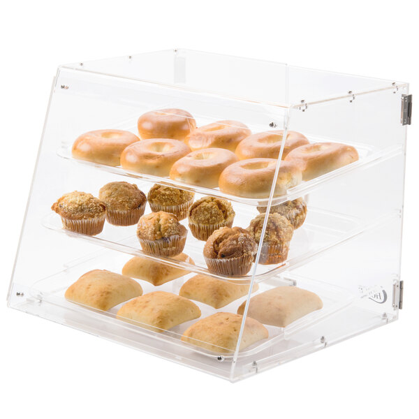 Choice 3 Tray Bakery Display Case with Rear Doors 21" x 17 3/4" x 16 1/2"