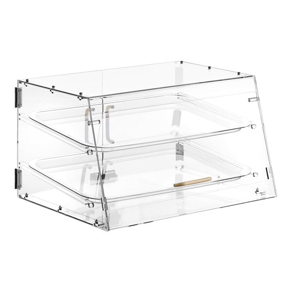 Choice 2 Tray Bakery Display Case with Front and Rear Doors - 21" x 17" x 12"