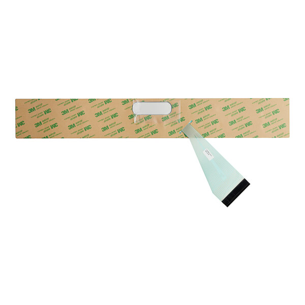 A white plastic membrane with a label.