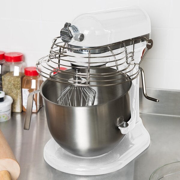 White Kitchenaid 8 Qt Commercial Mixer Bowl Guard Ksmc895wh