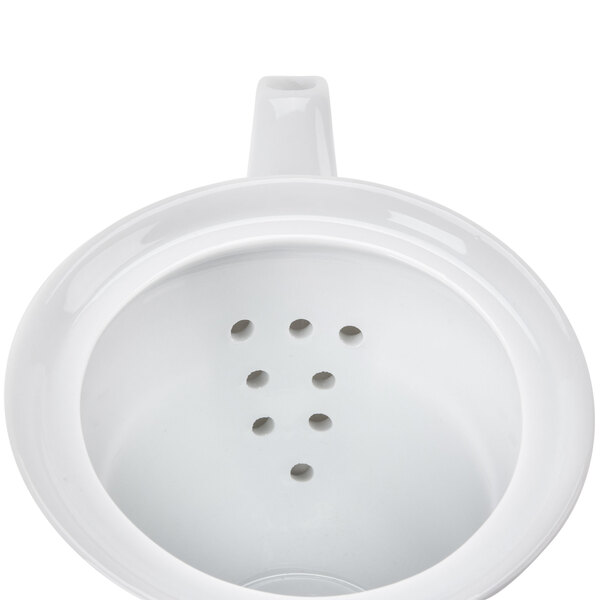 A white CAC Harmony porcelain teapot on a white background.