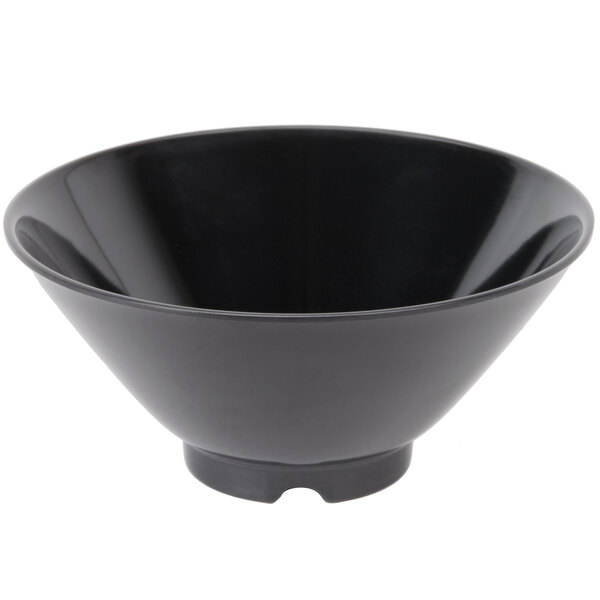 A black GET Elegance melamine bowl.