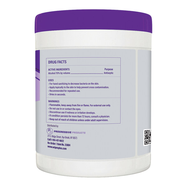 WipesPlus 6" x 6 3/4" 240-Count Hand Sanitizing Wipes - 12/Case