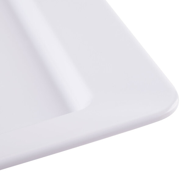 A white square GET Milano melamine plate.