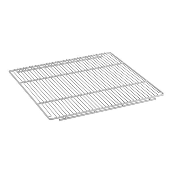 A gray metal wire shelf for a Turbo Air refrigerator with a wire grid on a white background.