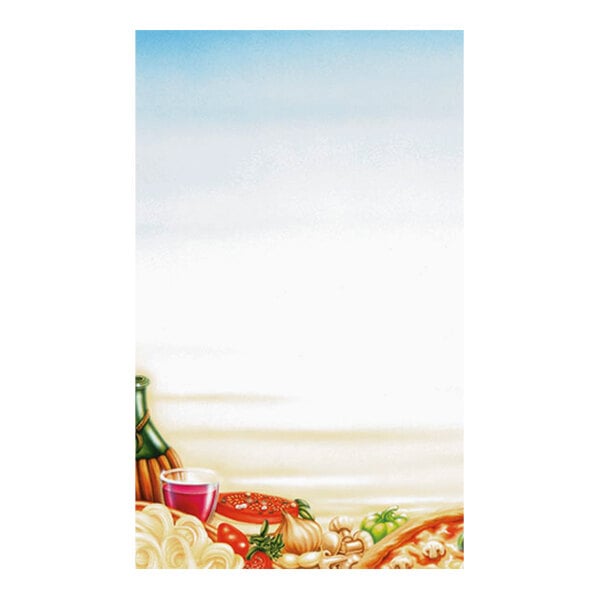 Choice 8 1/2" x 14" Menu Paper - Italian Themed Pasta Design Left Insert - 100/Pack