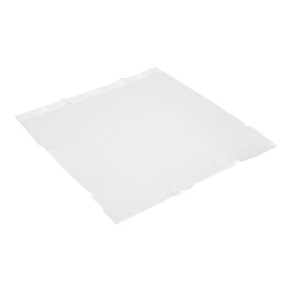A white square Bobrick vinyl liner for stainless steel trash cans.