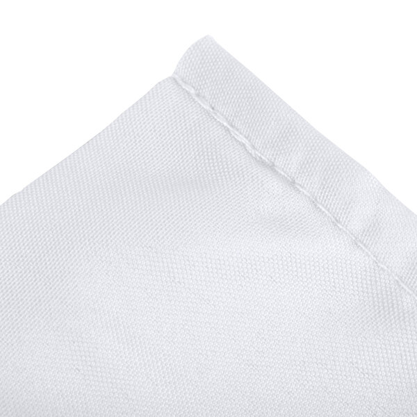 A close-up of a white Oxford polyester fabric.