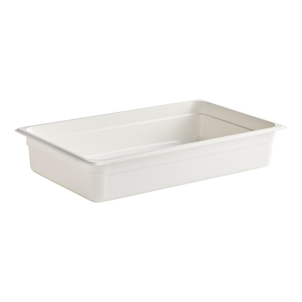 A white rectangular plastic container.