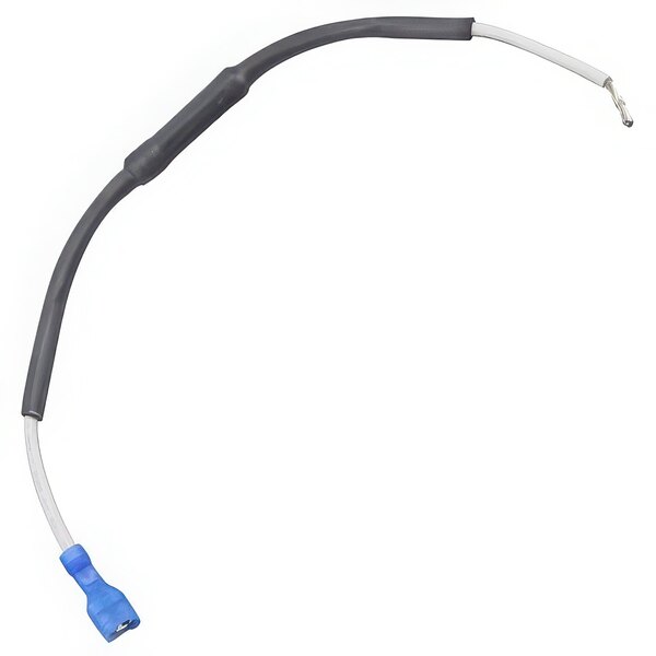 A black and white cable with blue connectors on a Waring 10 1/2" yellow lead.