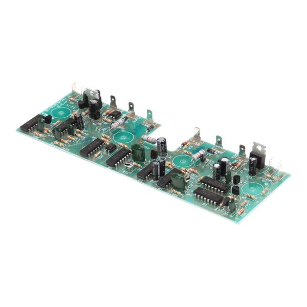 A Waring circuit board for toasters with two electronic components.