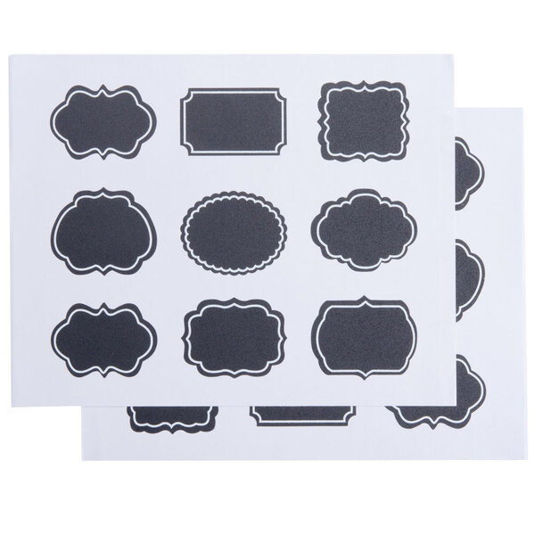 American Metalcraft CSM18 2 1/4" x 1 3/4" Ornate Vinyl Chalkboard