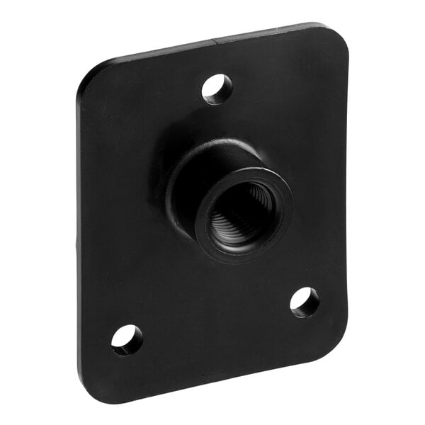 A black metal dilution nozzle with a nut on the end.