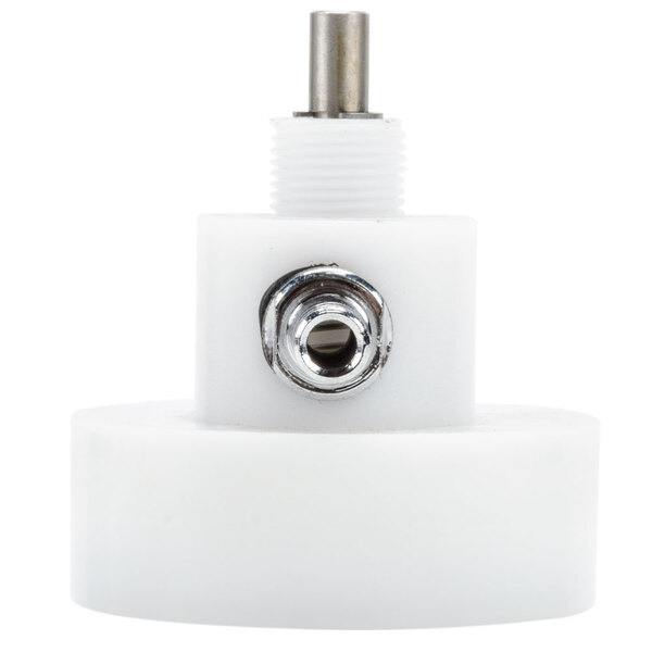 The ARY VacMaster 979380 replacement piston assembly, a white plastic object with a metal screw.