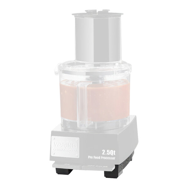 The white bottom housing of a Waring commercial food processor.