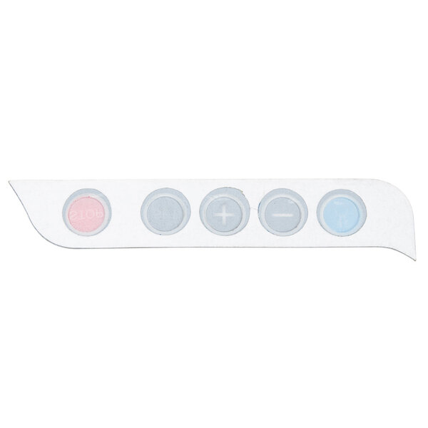 A white ARY VacMaster instrument panel decal with circles and numbers, including a white circle with a cross in it.